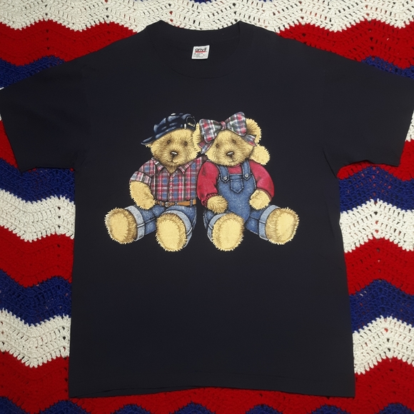 Anvil Other - VTG 1990s Teddy Bear Friends T-Shirt Size Large